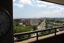 Views down North Charles street from the pen house.