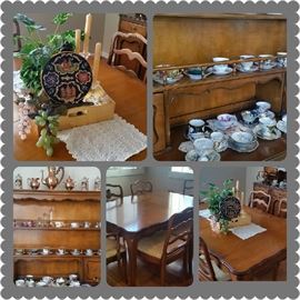 MAPLE DINING SET AND BUFFET.