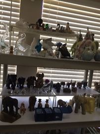 Misc. ceramic and crystal animals