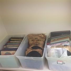 Vintage Victrola & Record Albums