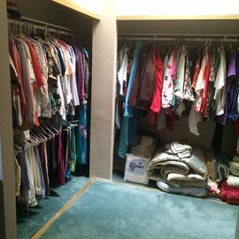 women's clothes and misc. bedding