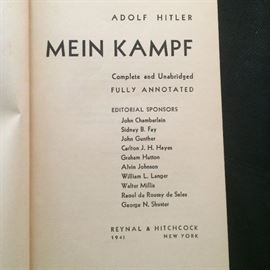 Mein Kampf book by Adolf Hitler