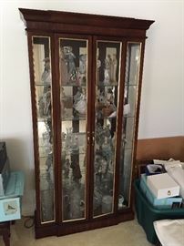 curio cabinet and collectibles 