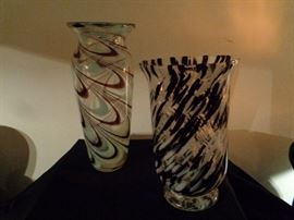 Ornate textured flower vases.