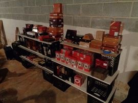 Large collection of cigar boxes, many brands, styles and colors.
