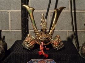 Brass Samuri Helmet , very heavy and very detailed.