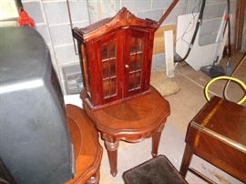 Two side tables, one on right has nice table top storage.