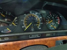 Instrument cluster, showing original 71,454 miles. Includes, Speedometer, Tach, Oil pressure , Temp,fuel, clock and trip odometer.