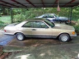Our 1985 Mercedes 500 SEC Coupe.
