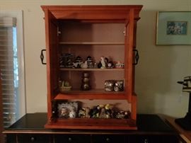 Maple storage/curio cabinet.