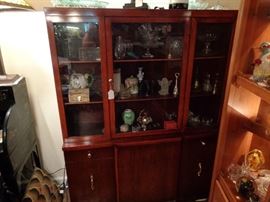 Another Cherry finish china/display cabinet.