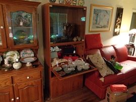 Another section of our corner curio cabinet.