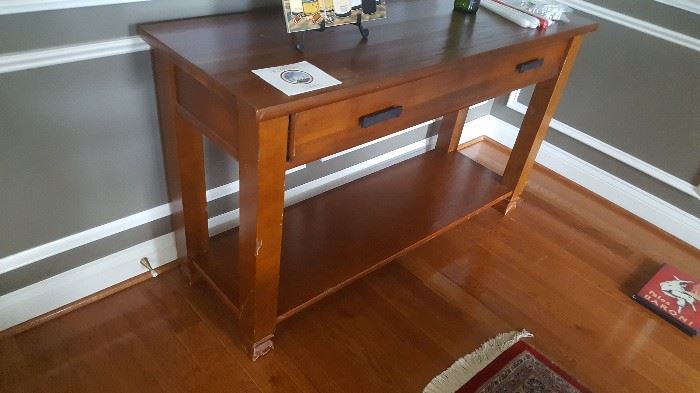 side table, 52"w x 18"d, with drawer $95.00