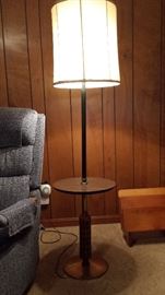 Vintage floor lamp/end table