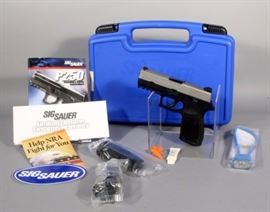 SIg Sauer P250 Pistol, .45 Auto, SN# EAK022637, With Hard Case, 3 Magazines, Believed To Be Unfired