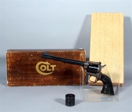  Colt New Frontier Revolver, .22 LR, SN# G195887, Original Box, Extra Cylinder For .22 Mag