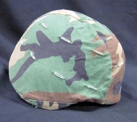 US Army Military PASGT Kevlar Helmet S-1 w Camo Cover and Chin Strap