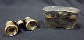 Vintage Lemaire Fabt Paris Opera Glasses Pocket Mini Binoculars w Case