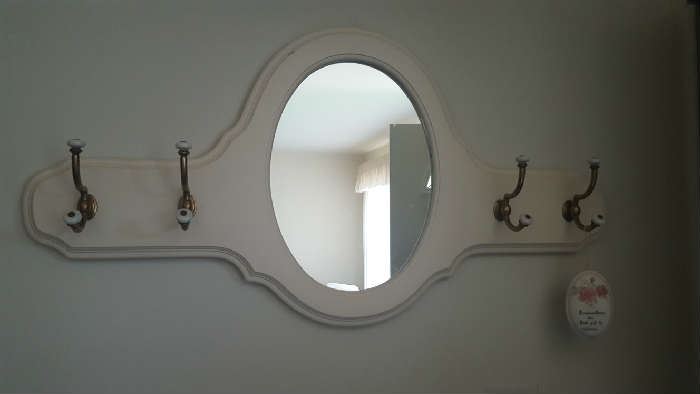 Mirror with hooks - $30