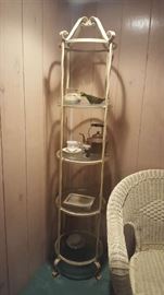 Wrought iron shelf unit - $45