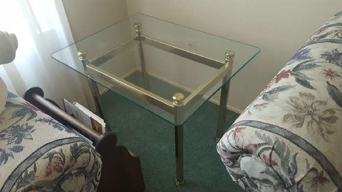 Glass top table - $25