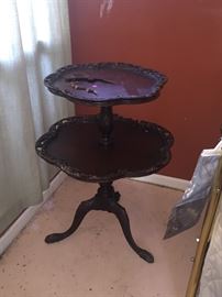 Antique 2 tiered round table