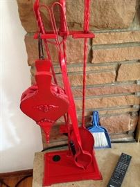 Red Fireplace Set. It's pretty cool. 