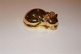 Judith Leiber Sleeping Cat Pill Box
