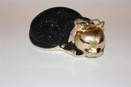 Judith Leiber Sleeping Black Cat Minaudiere (purse)