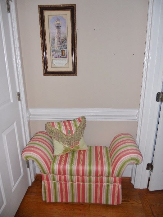 Upholstered vanity stool--like new