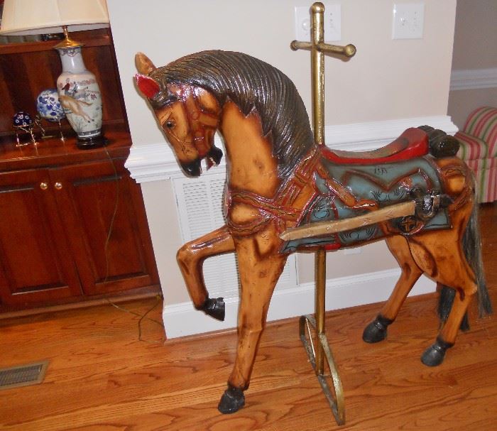 Authentic carousel horse (has some cracks)