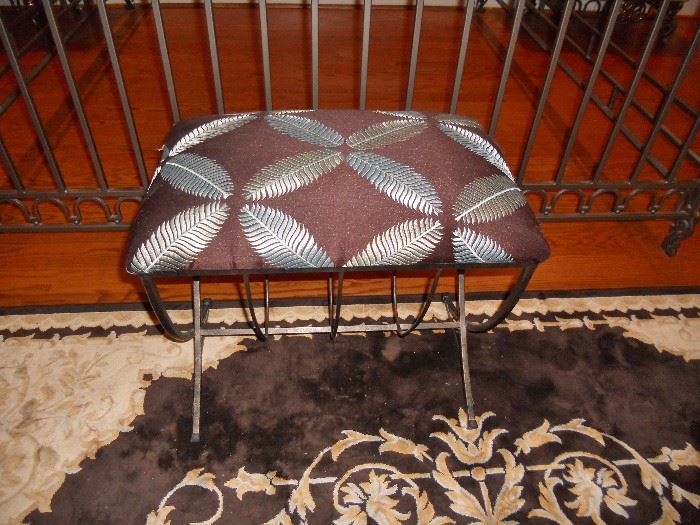 Small upholstered stool