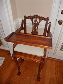 Chippendale style child's high chair