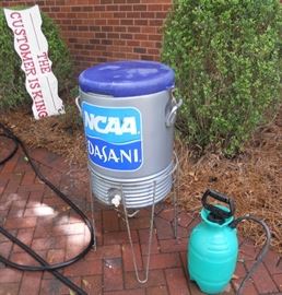 Dasani water cooler and metal stand