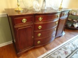Mahogany Credenza Buffet 60"W X 21"D X 36"H