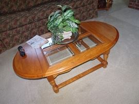 Drop Leaf Coffee Table 51"L X 30"D X 15"H plus 2 10" Drop Leaves