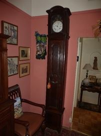 Old clock and wall demon.