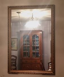 Mirror in gold frame