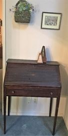 antique slant front writing table