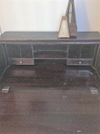 antique slant front desk inside