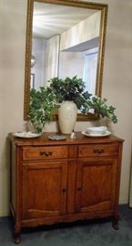 Breuners sideboard and mirror