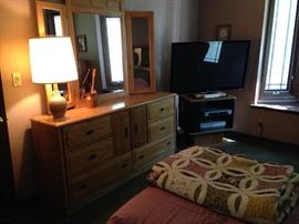 Dresser with another flatscreen in background