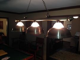Lighting for over the pool table