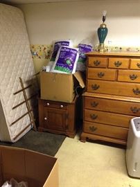 Washstand end table and tall chest