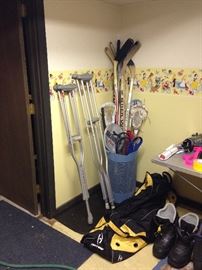 Sticks and more! Ironic isn't it for the crutches to be nearby!