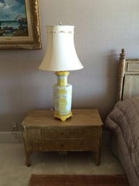 Marbro Lamp $400 - Bedside table $400