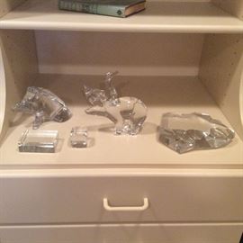 Crystal - daum.  Warthog in crystal Stueben 