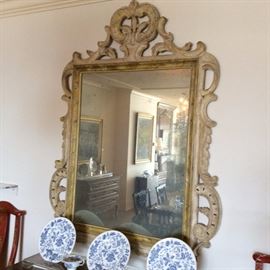 Antiqiue Wood Carved Mirror