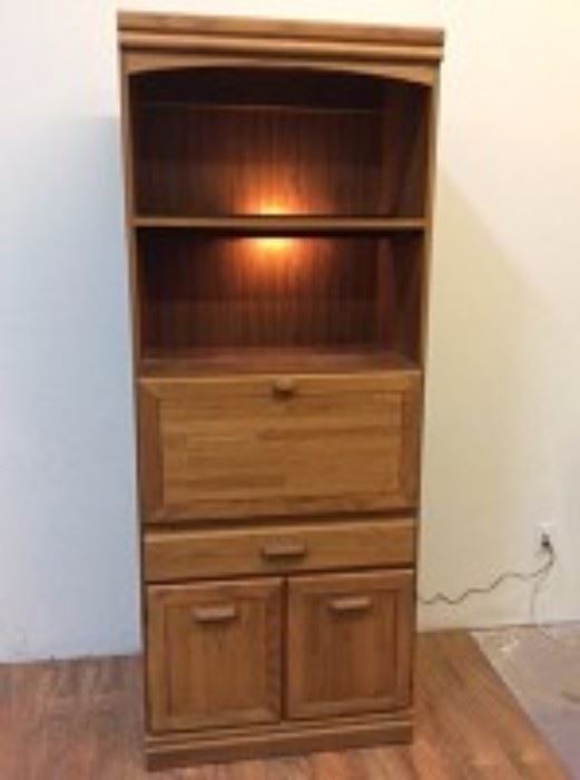 Broyhill Illuminated Wood Cabinet $2