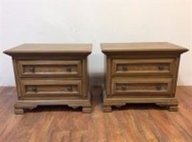 Set of Wood End Tables $8